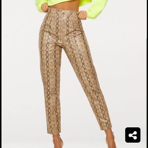PLT FAUX LEATHER SNAKE PRINT PANTS 🐍